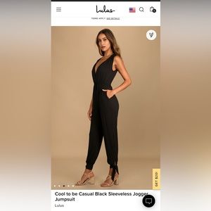 Lulus Black jogger jumpsuit